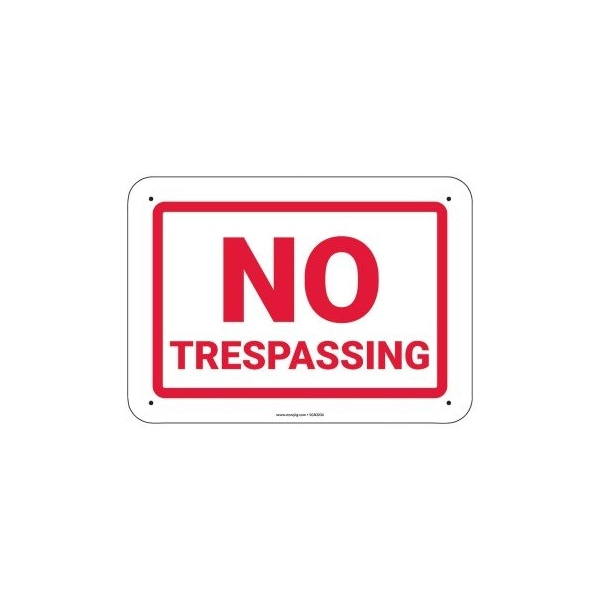 Pig PIG No Trespassing Sign 14" x 10" Aluminum 14" L x 10" H SGN2034-10X14-ALM - main